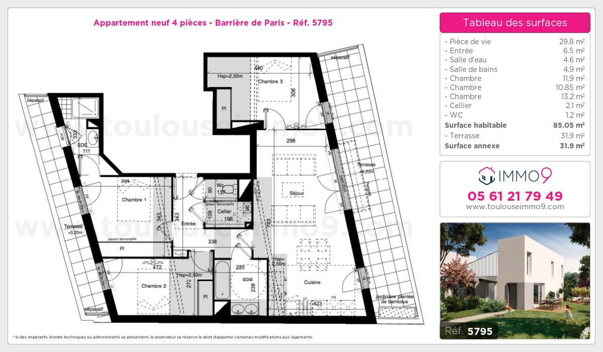 Plan et surfaces, Programme neuf  Référence n° 