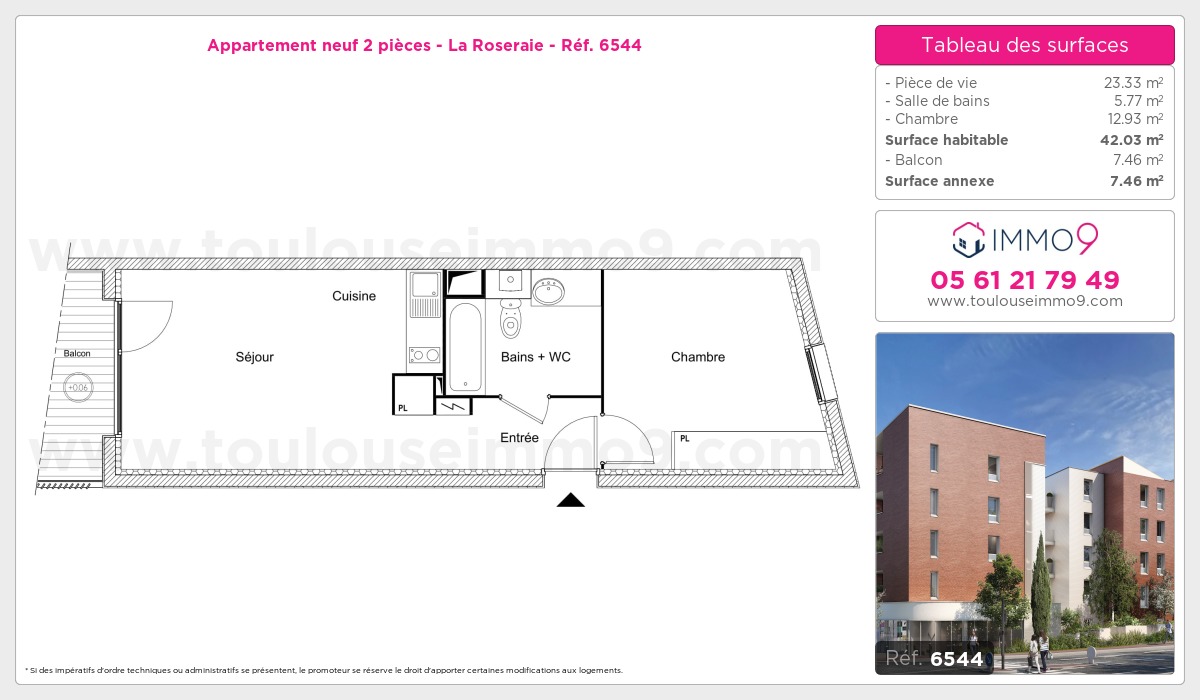 Plan et surfaces, Programme neuf  Référence n° 