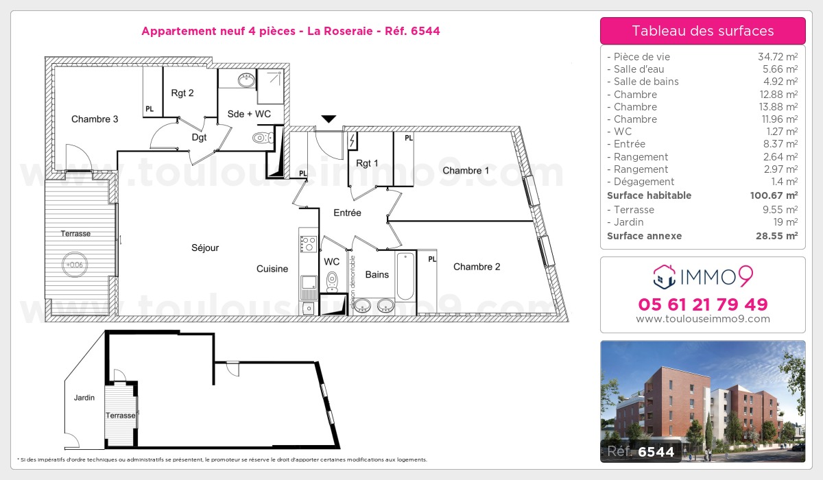 Plan et surfaces, Programme neuf  Référence n° 