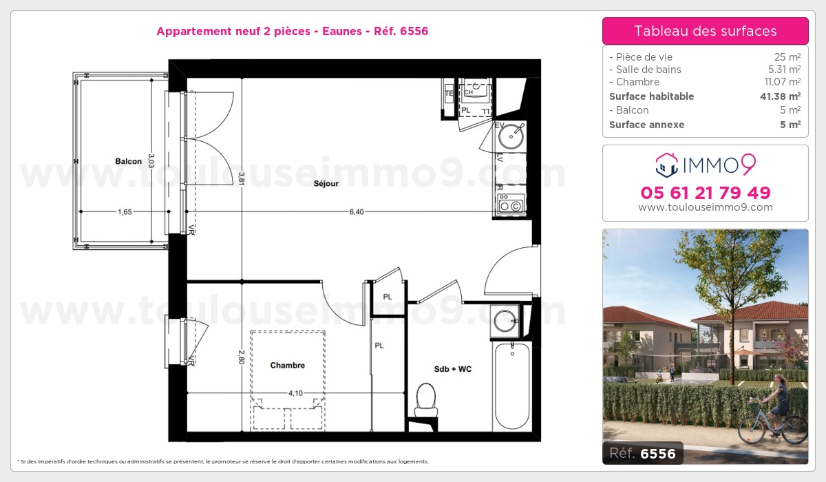 Plan et surfaces, Programme neuf Eaunes Référence n° 6556