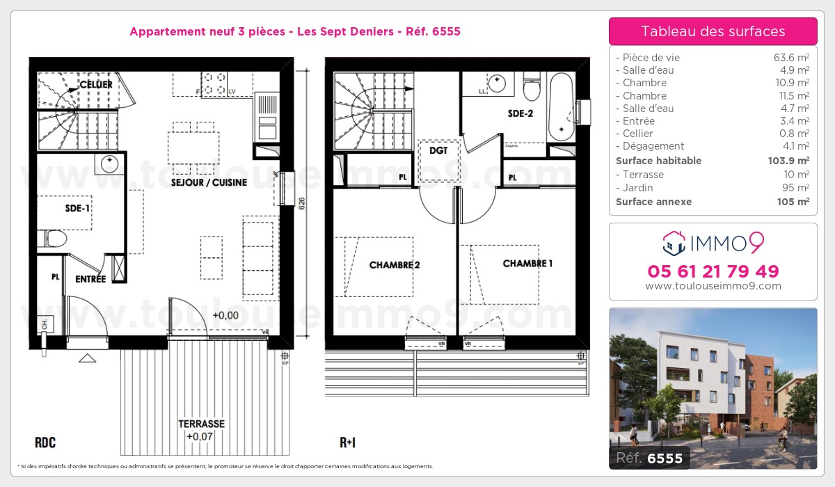 Plan et surfaces, Programme neuf  Référence n° 