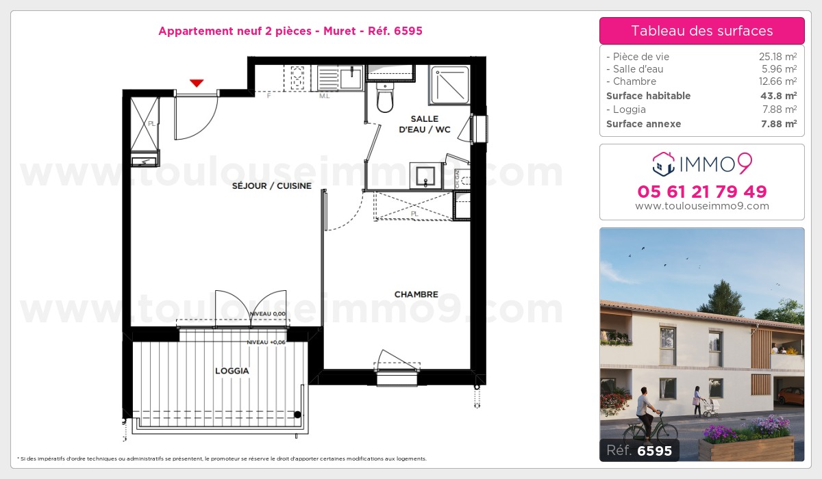 Plan et surfaces, Programme neuf Muret Référence n° 6595