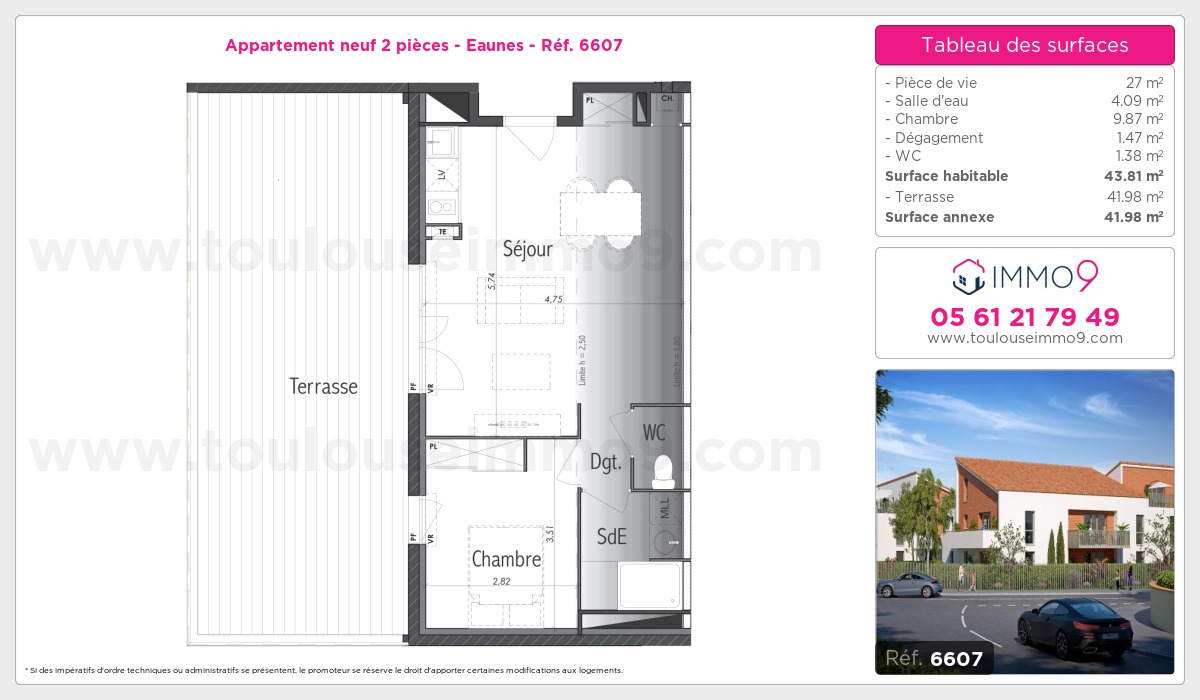 Plan et surfaces, Programme neuf Eaunes Référence n° 6607