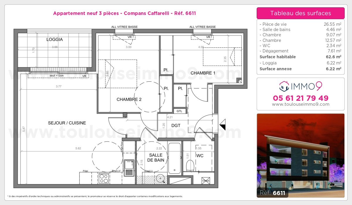 Plan et surfaces, Programme neuf  Référence n° 