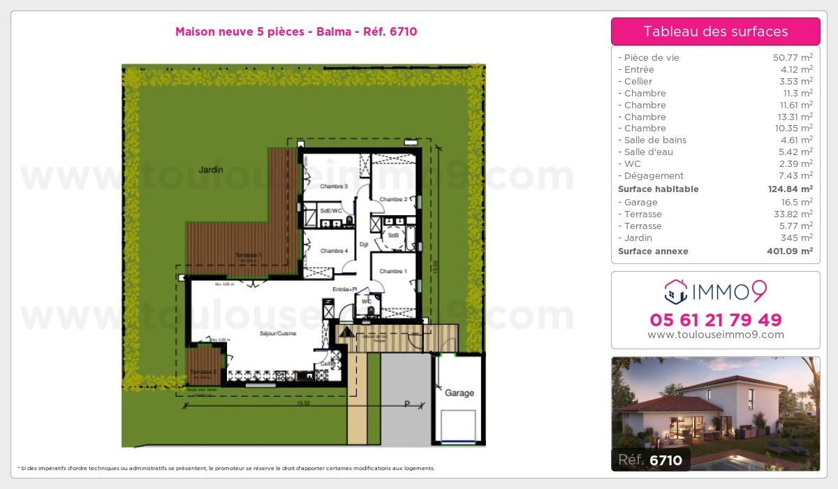 Plan et surfaces, Programme neuf Balma Référence n° 6710