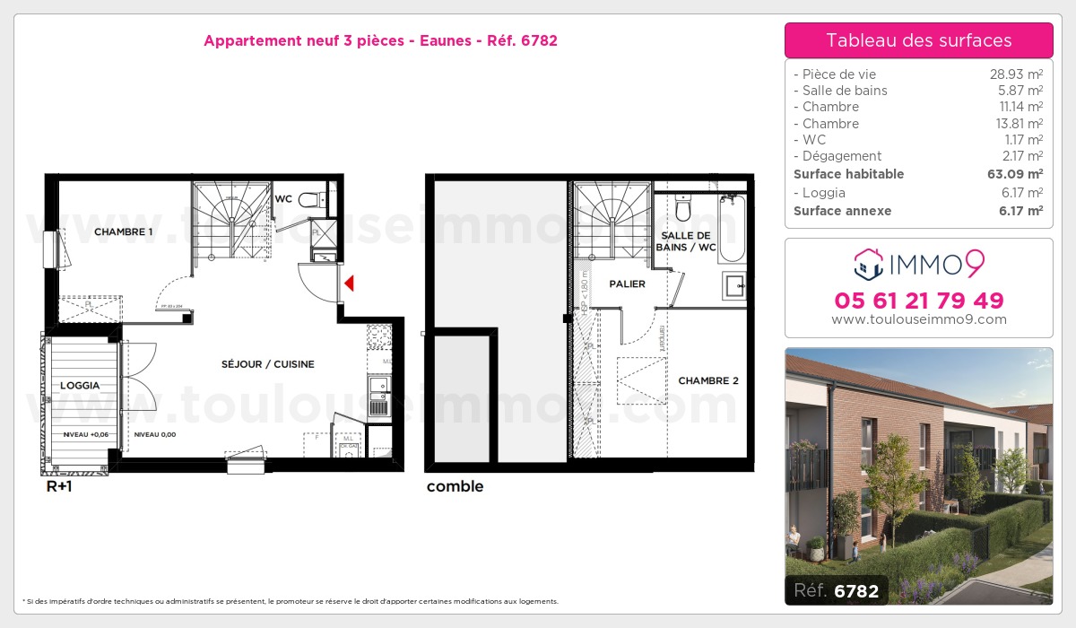 Plan et surfaces, Programme neuf Eaunes Référence n° 6782