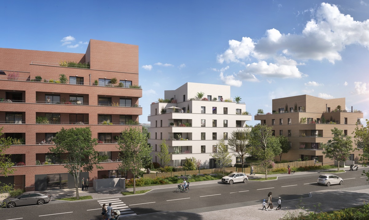 Programme neuf Place Faubourg : Appartements neufs à Montaudran référence 6823, aperçu n°2