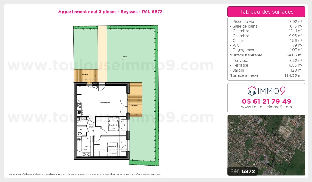 Plan et surfaces, Programme neuf Seysses Référence n° 6872