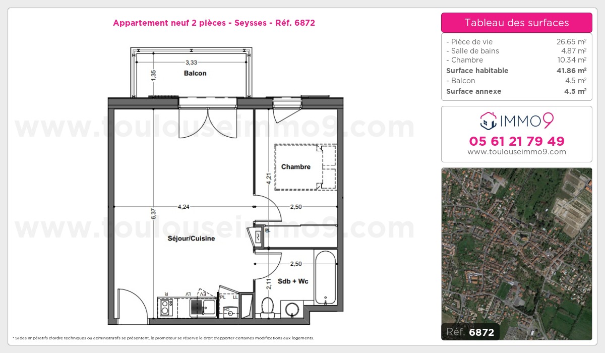 Plan et surfaces, Programme neuf Seysses Référence n° 6872