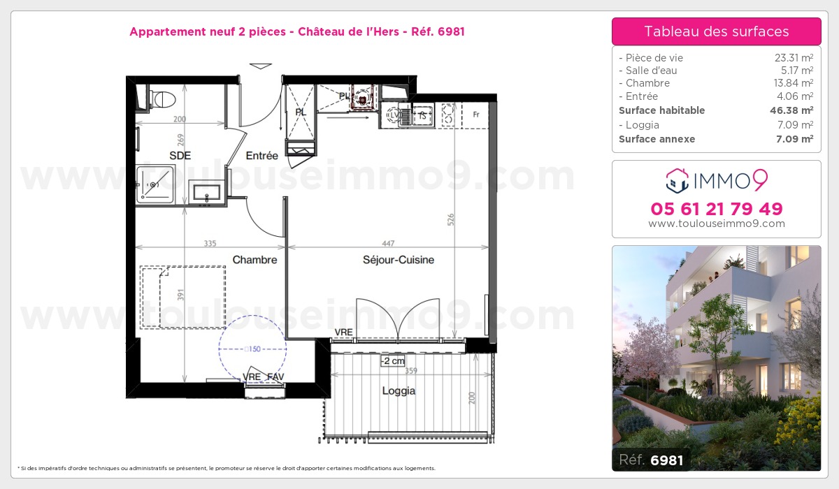 Plan et surfaces, Programme neuf  Référence n° 