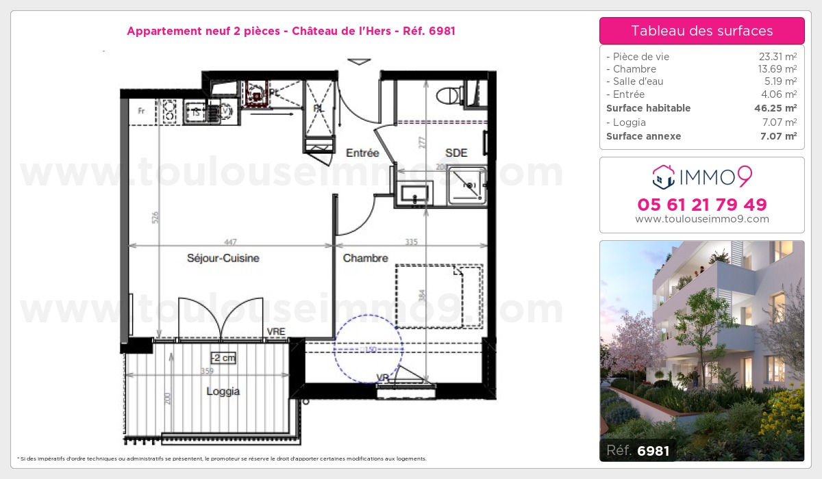 Plan et surfaces, Programme neuf  Référence n° 