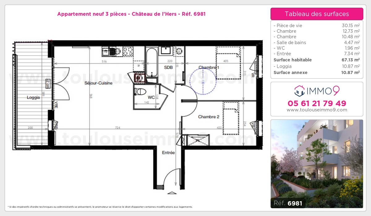 Plan et surfaces, Programme neuf  Référence n° 