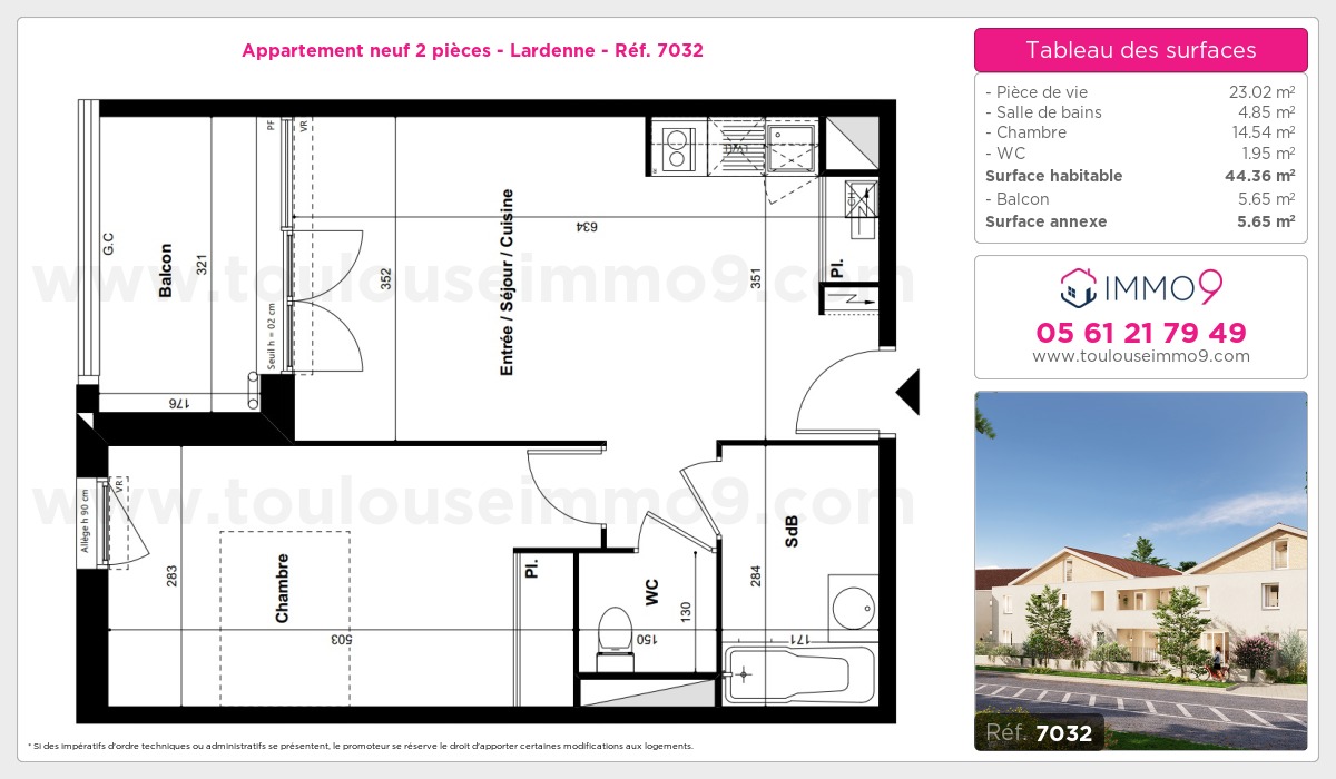 Plan et surfaces, Programme neuf  Référence n° 