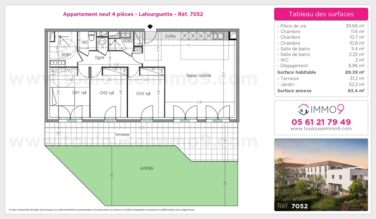 Plan et surfaces, Programme neuf  Référence n° 