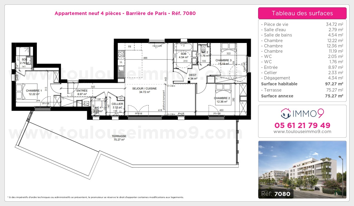 Plan et surfaces, Programme neuf  Référence n° 