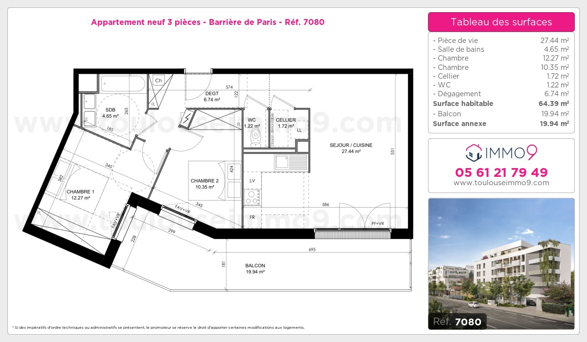 Plan et surfaces, Programme neuf  Référence n° 