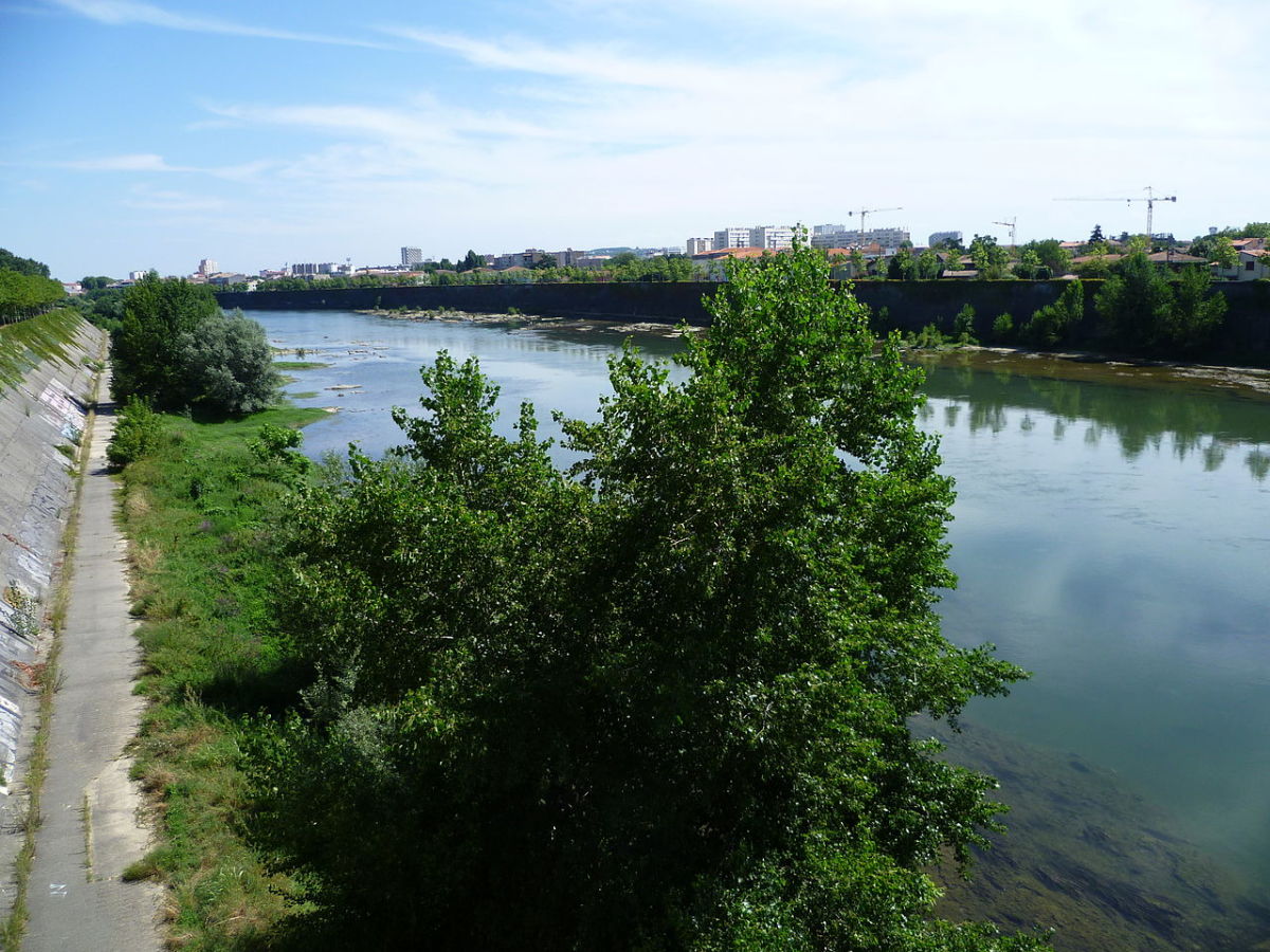 Bassin des Filtres Toulouse – la Garonne vue depuis le pont de l’Embouchure à Toulouse
