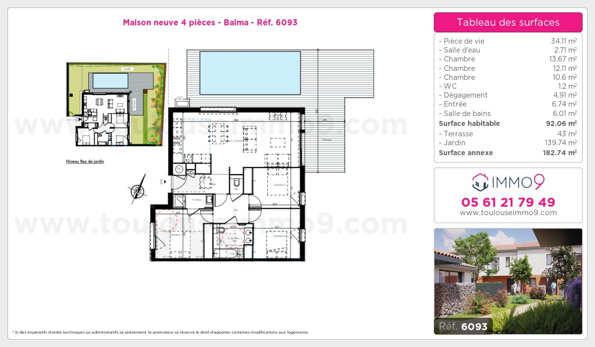 Plan et surfaces, Programme neuf Balma Référence n° 6093