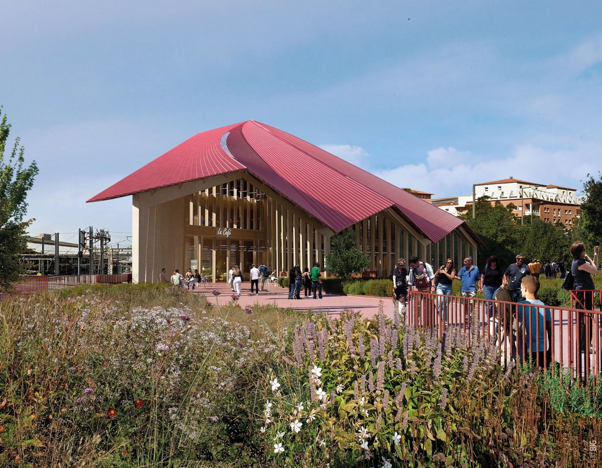 halle des mobilités toulouse – visuel halle des mobilités extérieur jour