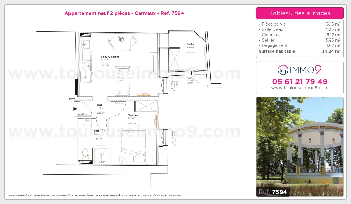 Plan et surfaces, Programme neuf Carmaux Référence n° 7594