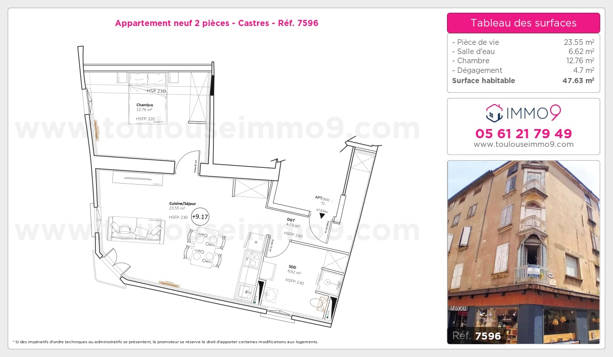 Plan et surfaces, Programme neuf Castres Référence n° 7596