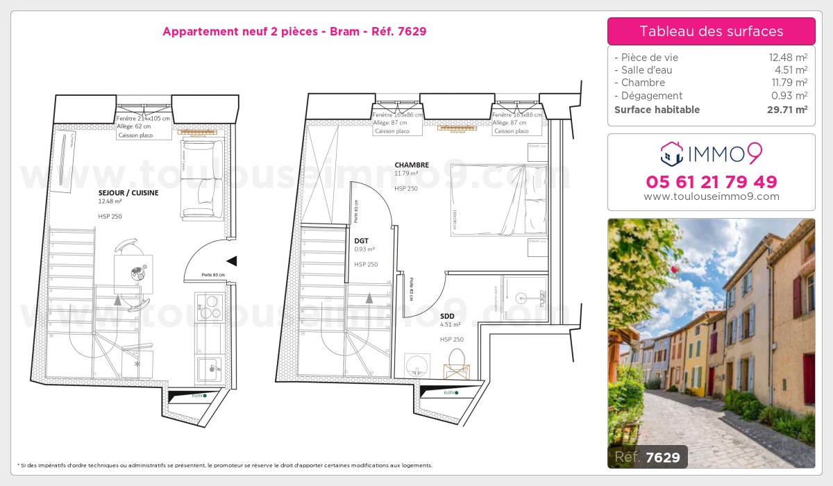 Plan et surfaces, Programme neuf Bram Référence n° 7629