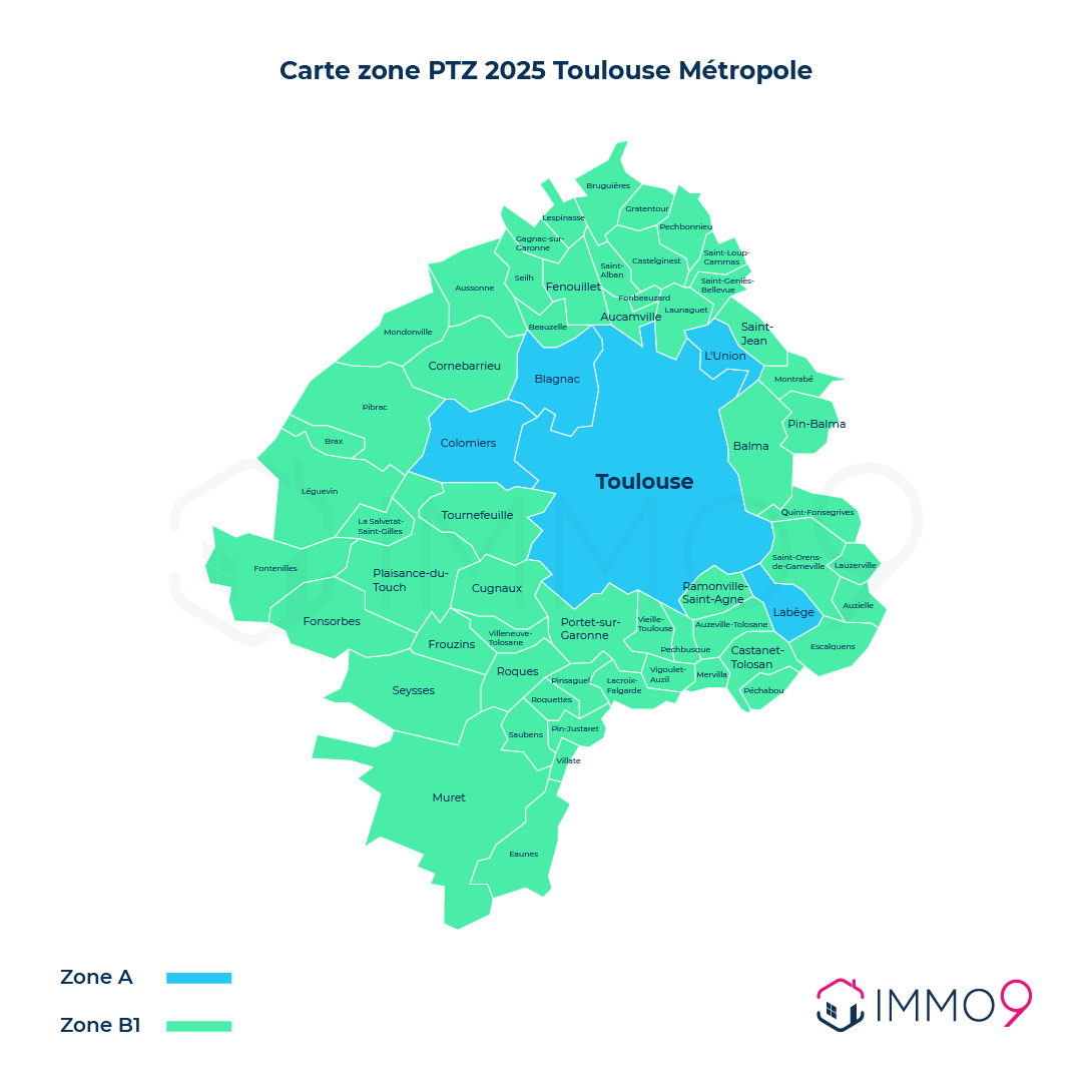 Le zonage PTZ à Toulouse Métropole Zones PTZ Toulouse