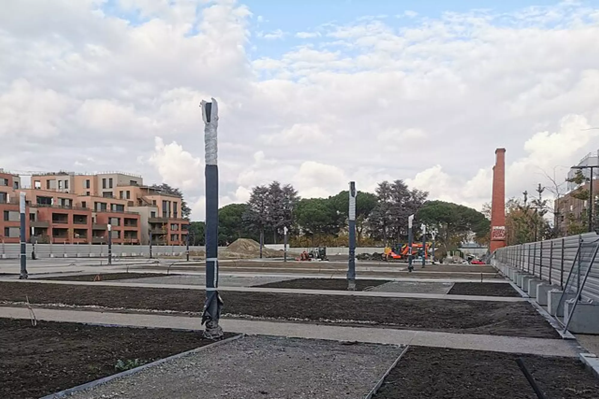 Jardin central de la ZAC Guillaumet, rue du CEAT, novembre 2024