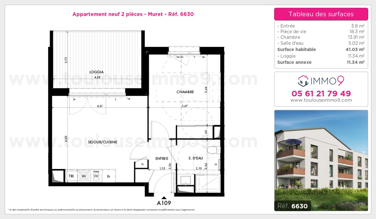 Plan et surfaces, Programme neuf Muret Référence n° 6630